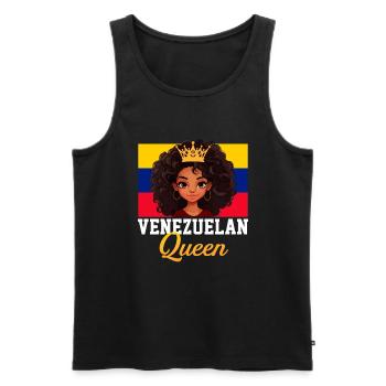 venezuelan Queen, flag venezuela - Männer Premium Bio Tank Top - Schwarz - Vorne - Michal (187cm)