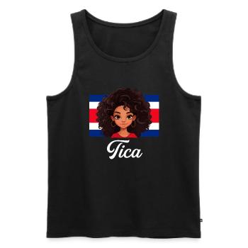 costa rican Queen, costa rica - Männer Premium Bio Tank Top - Schwarz - Vorne - Michal (187cm)
