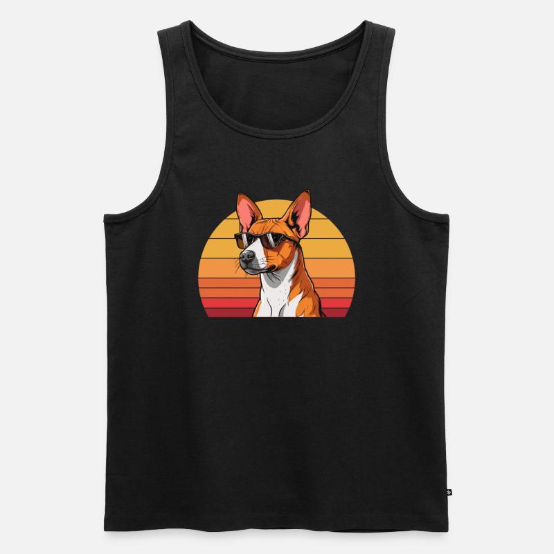 basenji mom, basenji - Männer Premium Bio Tank Top - Schwarz