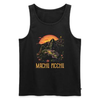 machu picchu, Peruvian machu picchu - Männer Premium Bio Tank Top - Schwarz - Vorne - Michal (187cm)