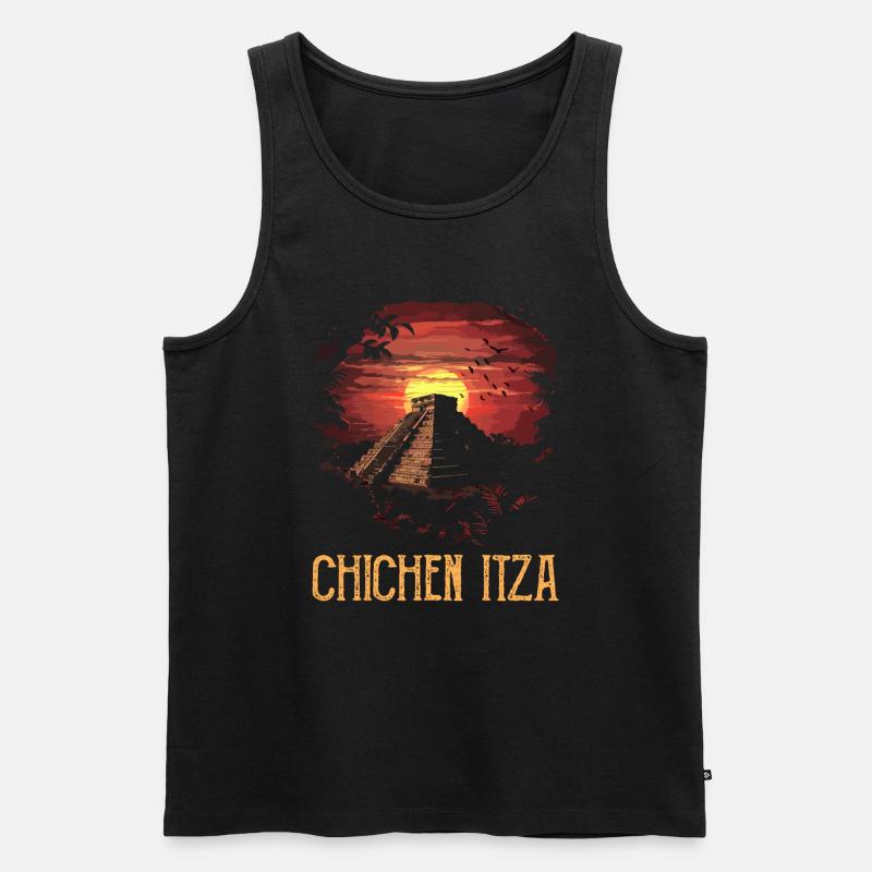 chichen itza mexico - Männer Premium Bio Tank Top - Schwarz