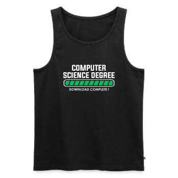 computer science degree - Männer Premium Bio Tank Top - Schwarz - Vorne - AI Model Male 178 light (178cm)