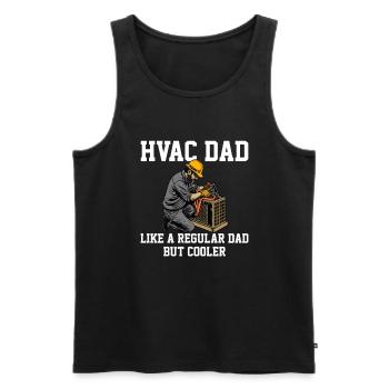 HVAC dad, american flag HVAC - Männer Premium Bio Tank Top - Schwarz - Vorne - Michal (187cm)