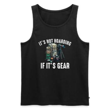 it's not horading gear, Photography camera - Männer Premium Bio Tank Top - Schwarz - Vorne - AI Model Male 178 light (178cm)