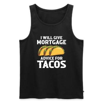 I will give Mortgage advices for tacos loan Office - Männer Premium Bio Tank Top - Schwarz - Vorne - Michal (187cm)