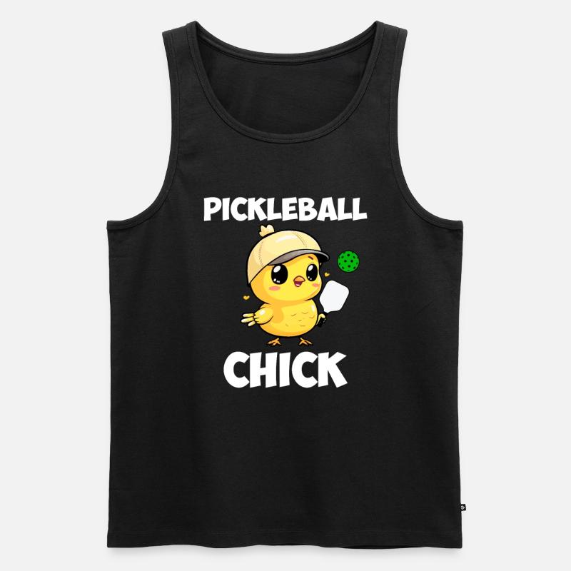 Pickleball Chick, funny pickleball - Männer Premium Bio Tank Top - Schwarz