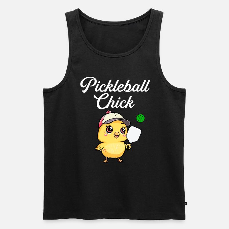 Pickleball Chick, funny pickleball - Männer Premium Bio Tank Top - Schwarz