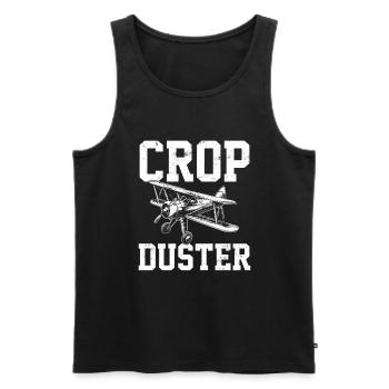 professional crop dusting, cropdusting - Männer Premium Bio Tank Top - Schwarz - Vorne - Michal (187cm)