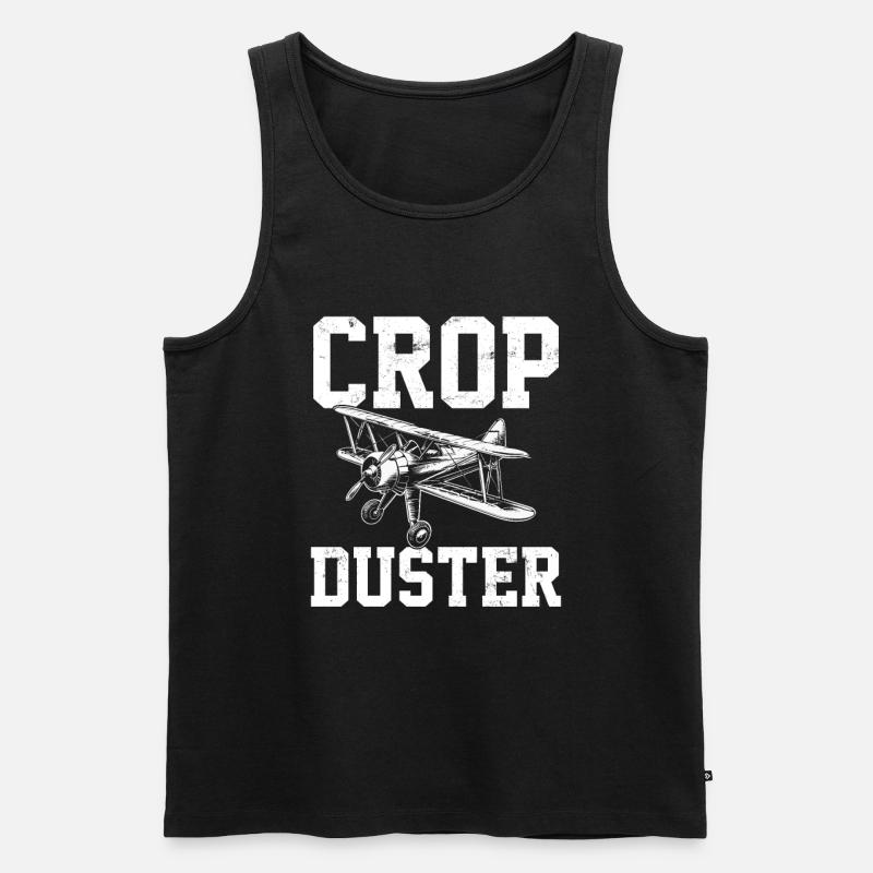 professional crop dusting, cropdusting - Männer Premium Bio Tank Top - Schwarz