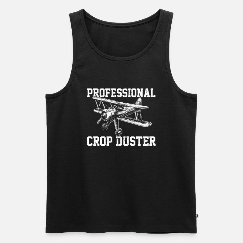 professional crop dusting, cropdusting - Männer Premium Bio Tank Top - Schwarz