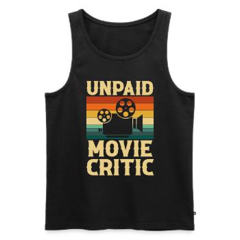 Unpaid Movie Critic, Filmmaker - Männer Premium Bio Tank Top - Schwarz - Vorne - Michal (187cm)