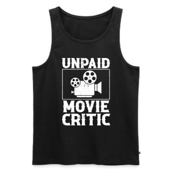 Unpaid Movie Critic, Filmmaker - Männer Premium Bio Tank Top - Schwarz - Vorne - Michal (187cm)