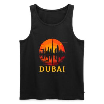 Dubai Skyline Arab Emirates - Männer Premium Bio Tank Top - Schwarz - Vorne - Michal (187cm)