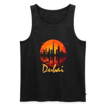 Dubai Skyline Arab Emirates - Männer Premium Bio Tank Top - Schwarz - Vorne - Michal (187cm)