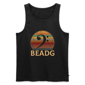 BEADG Bass Clef - Männer Premium Bio Tank Top - Schwarz - Vorne - Michal (187cm)