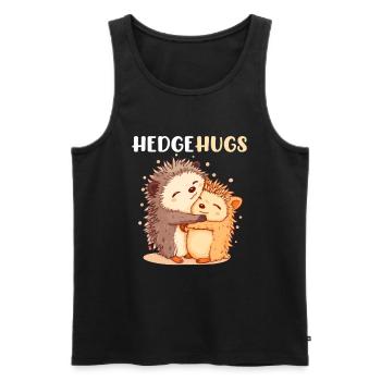 Hedgehugs Cute Hedgehog - Männer Premium Bio Tank Top - Schwarz - Vorne - AI Model Male 178 light (178cm)