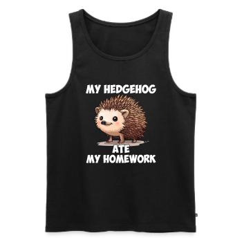 Hedgehugs Cute Hedgehog - Männer Premium Bio Tank Top - Schwarz - Vorne - AI Model Male 178 light (178cm)