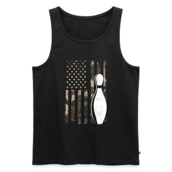 bowling american flag bowling - Männer Premium Bio Tank Top - Schwarz - Vorne - Michal (187cm)