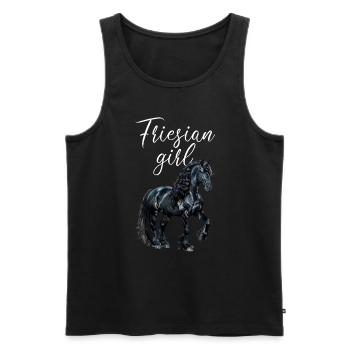 friesian horse - Männer Premium Bio Tank Top - Schwarz - Vorne - Michal (187cm)