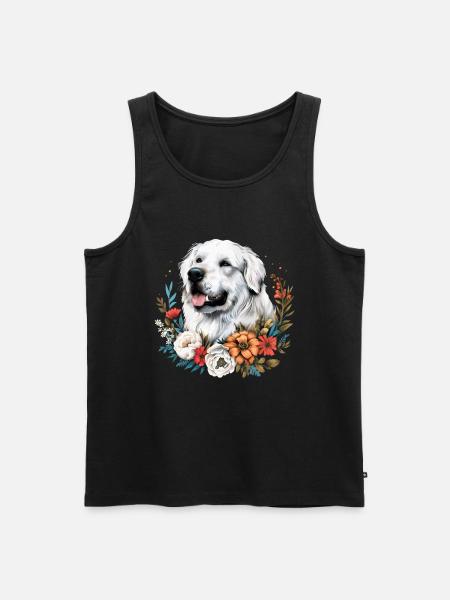 Great Pyrenees dog - Männer Premium Bio Tank Top - Schwarz