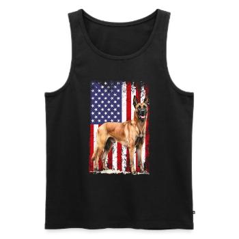 Belgian Malinois - Männer Premium Bio Tank Top - Schwarz - Vorne - AI Model Male 178 light (178cm)