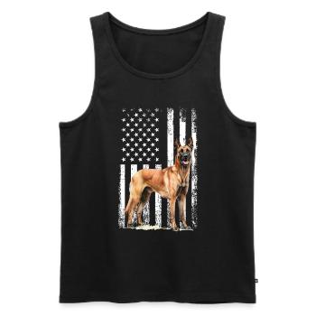 Belgian Malinois - Männer Premium Bio Tank Top - Schwarz - Vorne - AI Model Male 178 light (178cm)