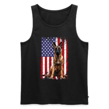 Belgian Malinois - Männer Premium Bio Tank Top - Schwarz - Vorne - AI Model Male 178 light (178cm)
