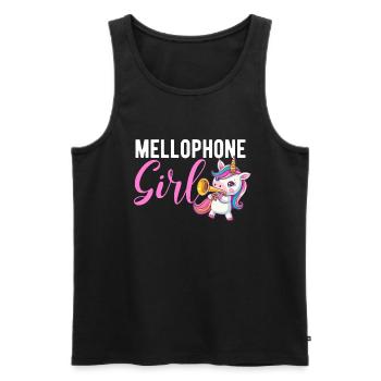 Mellophone Girl, marching band mellophone - Männer Premium Bio Tank Top - Schwarz - Vorne - Michal (187cm)