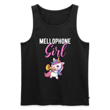 Mellophone Girl, marching band mellophone - Männer Premium Bio Tank Top - Schwarz - Vorne - Michal (187cm)