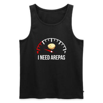 necesito arepas, venezuelan arepa - Männer Premium Bio Tank Top - Schwarz - Vorne - Michal (187cm)