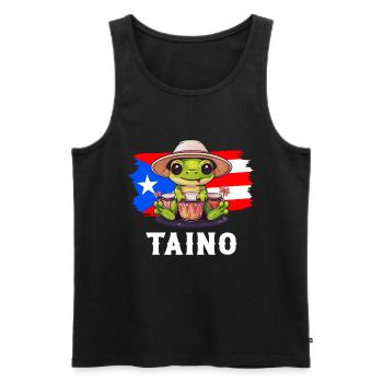 Puerto rican coqui frog taino - Männer Premium Bio Tank Top - Schwarz - Vorne - Michal (187cm)