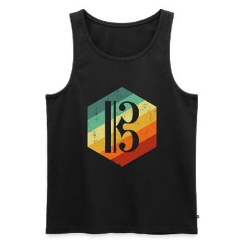 Alto clef viola violist - Männer Premium Bio Tank Top - Schwarz - Vorne - AI Model Male 178 light (178cm)