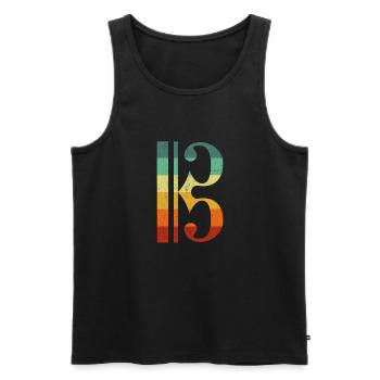Alto clef viola violist - Männer Premium Bio Tank Top - Schwarz - Vorne - AI Model Male 178 light (178cm)
