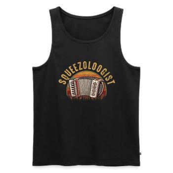 Squeezologist Accordion Player - Männer Premium Bio Tank Top - Schwarz - Vorne - Michal (187cm)