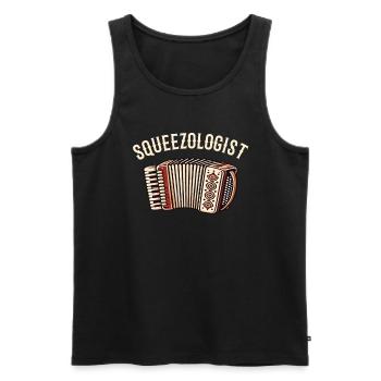 Squeezologist Accordion Player - Männer Premium Bio Tank Top - Schwarz - Vorne - Michal (187cm)
