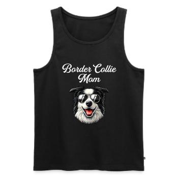 vintage Border Collie Dog - Männer Premium Bio Tank Top - Schwarz - Vorne - Michal (187cm)