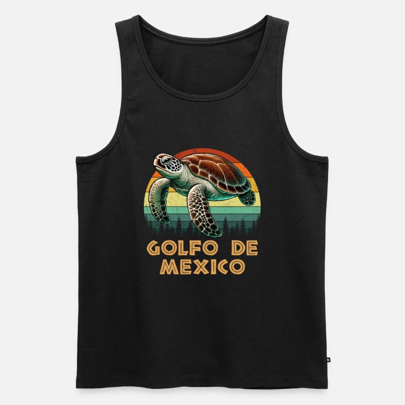 golfo de mexico - Männer Premium Bio Tank Top - Schwarz