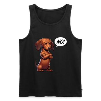 No Dackel Dackelbesitzer Dackelliebhaber Teckel - Männer Premium Bio Tank Top - Schwarz - Vorne - AI Model Male 178 light (178cm)