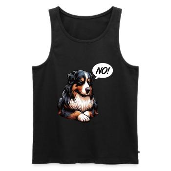 No Australian Shepherd Aussie Aussie Owner - Men's Premium Organic Tank Top - black - Front - AI Model Male 178 light (178cm)