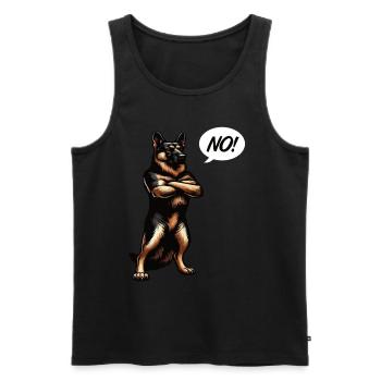 No German Shepherd Shepherd Dogs German Shepherd - Men's Premium Organic Tank Top - black - Front - AI Model Male 178 light (178cm)