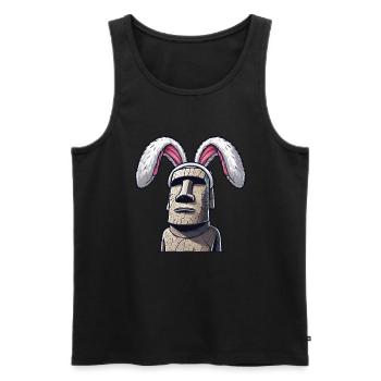 Easter island moai, Isla de Pascua easter island - Männer Premium Bio Tank Top - Schwarz - Vorne - Michal (187cm)