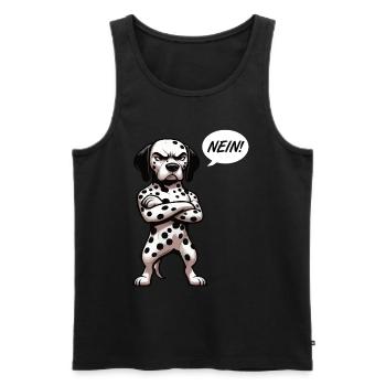 Nein Dalmatiner Dalmatinerbesitzer Dalmatinermama - Männer Premium Bio Tank Top - Schwarz - Vorne - Michal (187cm)
