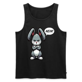 Nein Kaninchen Hase Hasen langohr Klopfer Rammler - Männer Premium Bio Tank Top - Schwarz - Vorne - AI Model Male 178 light (178cm)