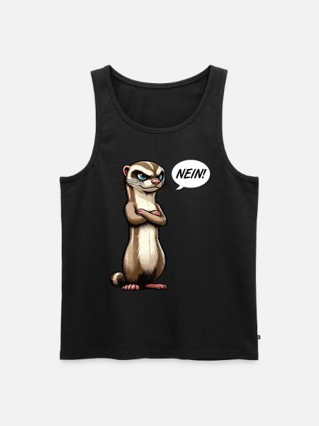 Nein Frettchen Frettchenhalter Frettchenbesitzer - Männer Premium Bio Tank Top - Schwarz