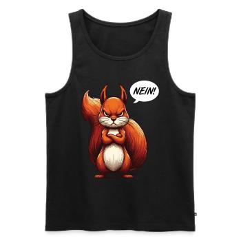 Nein Eichhörnchen Eichhorn Eichhörnchenliebhaber - Männer Premium Bio Tank Top - Schwarz - Vorne - Michal (187cm)