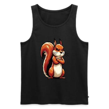Squirrel Squirrel Squirrel Lover Rodent - Men's Premium Organic Tank Top - black - Front - AI Model Male 178 light (178cm)