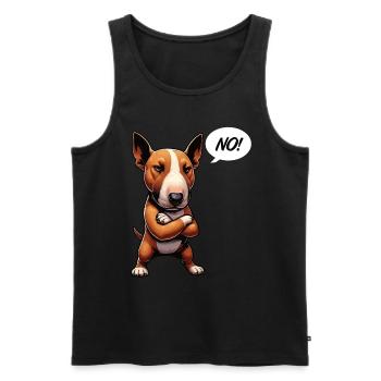 No Miniatur Bullterrier Bully Bullterrierbesitzer - Männer Premium Bio Tank Top - Schwarz - Vorne - Michal (187cm)