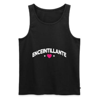 Future Maman Enceinte Grossesse Enceintillante - Débardeur bio Premium Homme - noir - Devant - Michal (187cm)