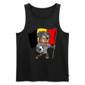 Fan Dog Belgique - Débardeur bio Premium Homme - noir - Devant - Michal (187cm)