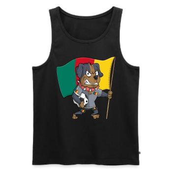 Fan Dog Cameroon - Men's Premium Organic Tank Top - black - Front - Michal (187cm)